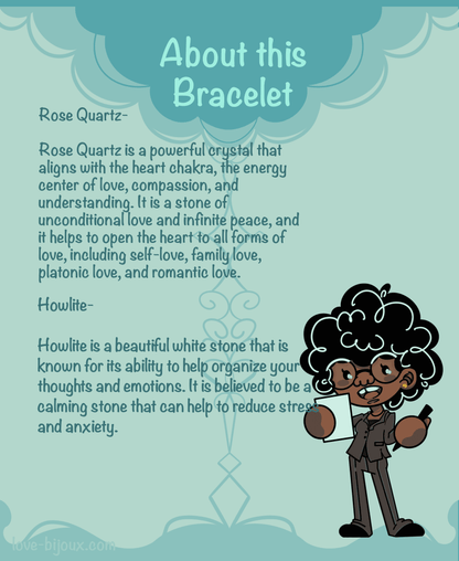 Rose Quartz & Howlite Bracelet