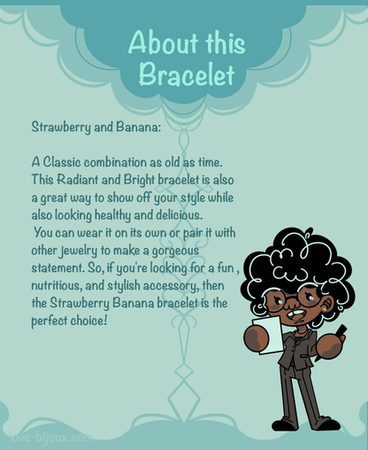 Strawberry & Banana Smoothie Bracelet