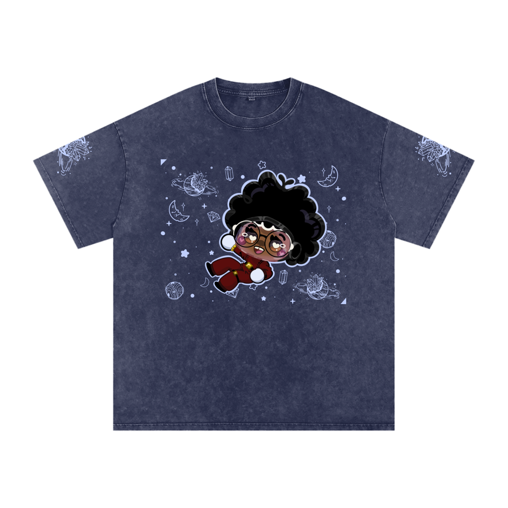 Reach4TheStars®-Snow Washed Oversized Cotton T-Shirt