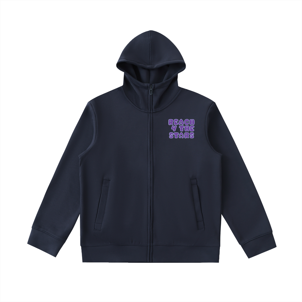 Reach4TheStars® Essential Heavyweight High Neck  Zip-Up Hoodie