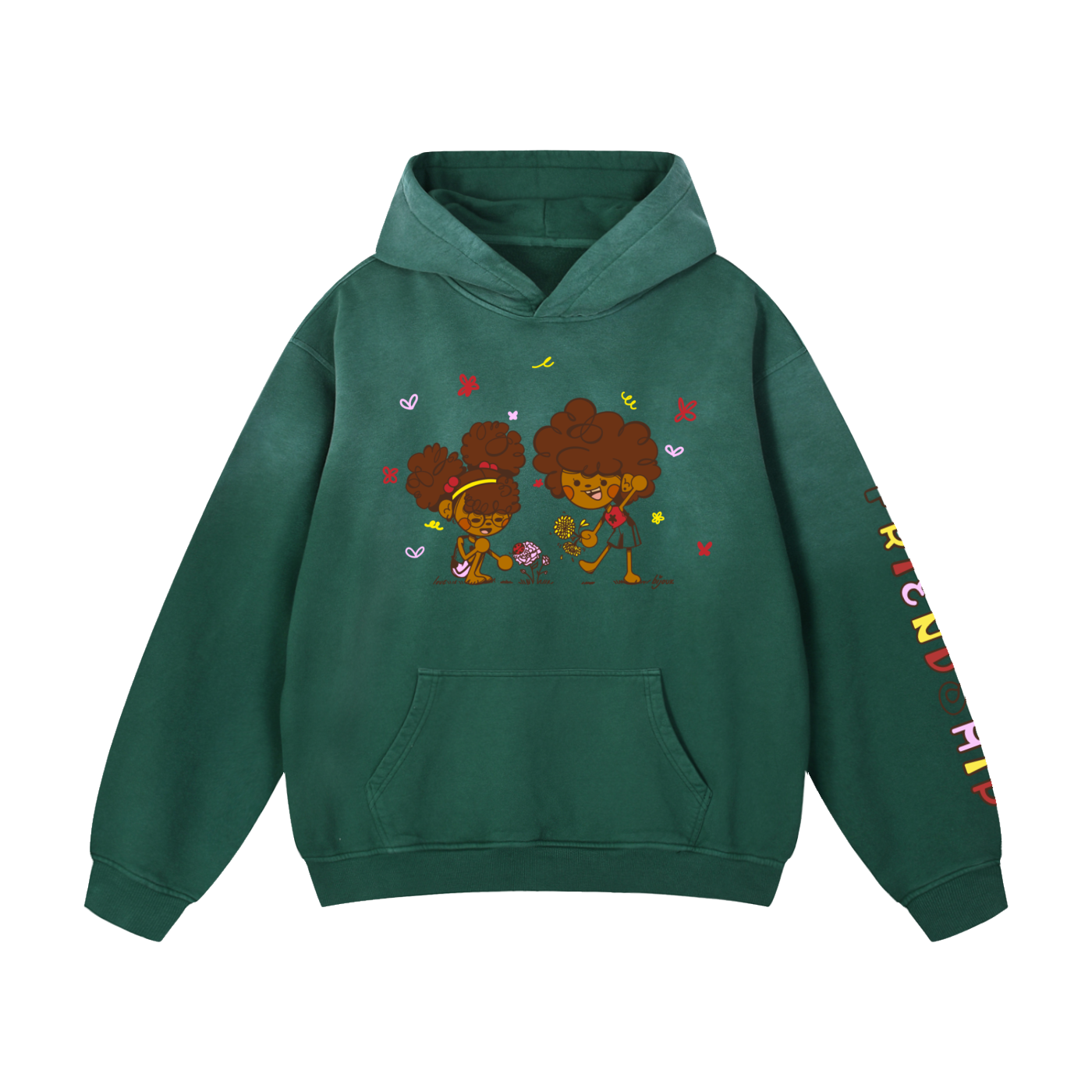 FRIENDSHIP (Adult)- Heavyweight Sunfade Oversized Hoodie