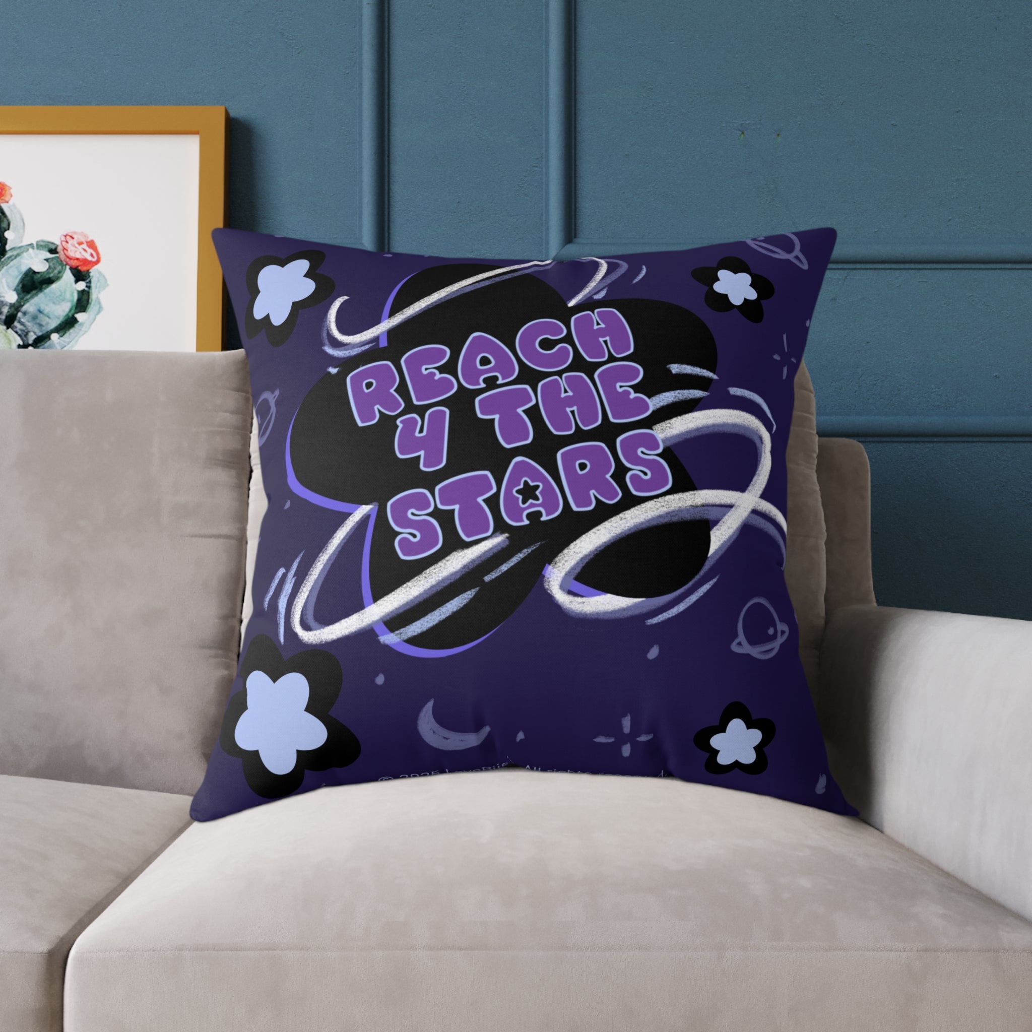Reach4TheStars®-Square Pillow (Quasar)