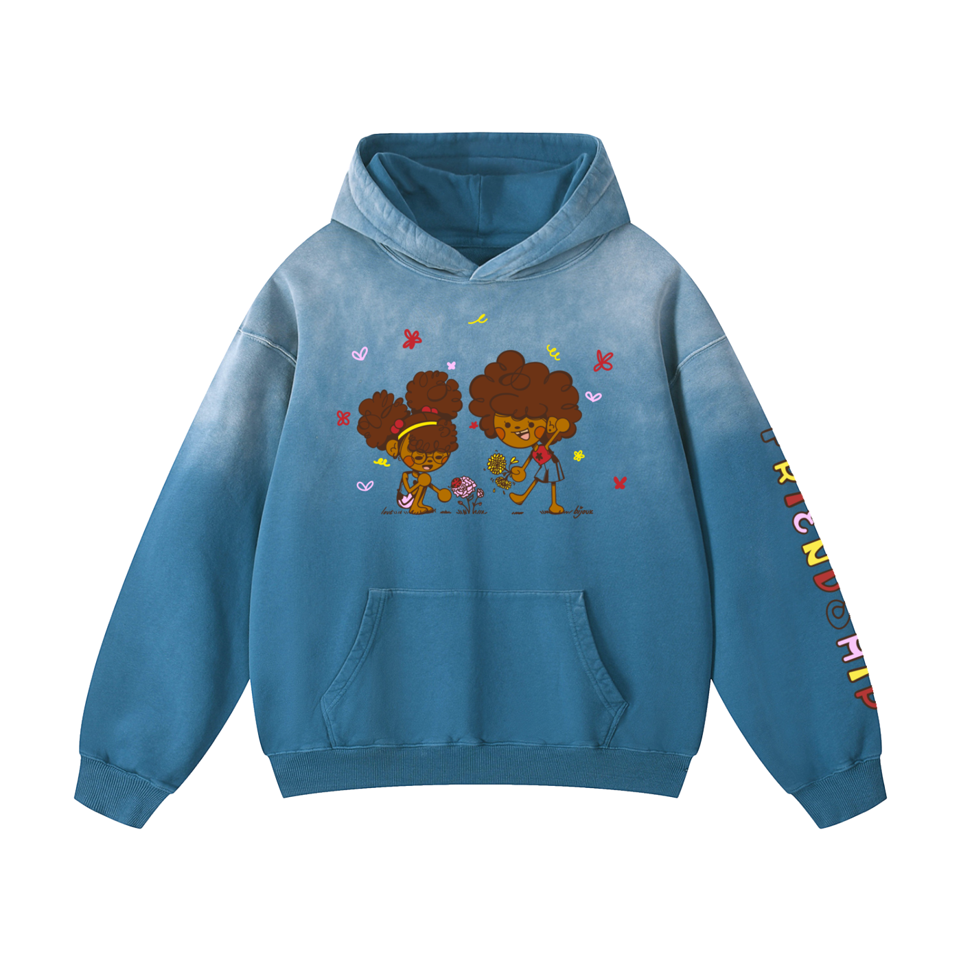FRIENDSHIP (Adult)- Heavyweight Sunfade Oversized Hoodie