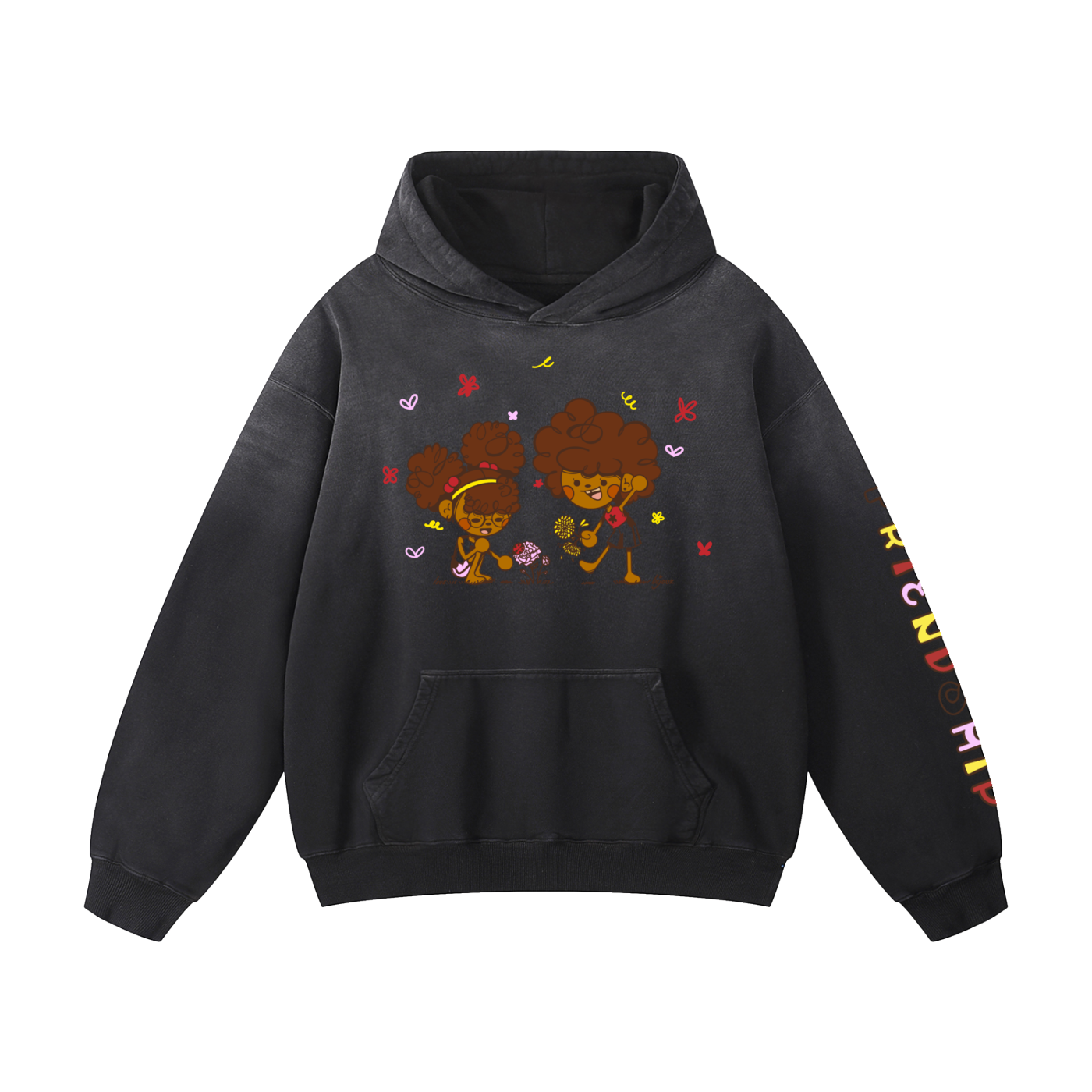 FRIENDSHIP (Adult)- Heavyweight Sunfade Oversized Hoodie