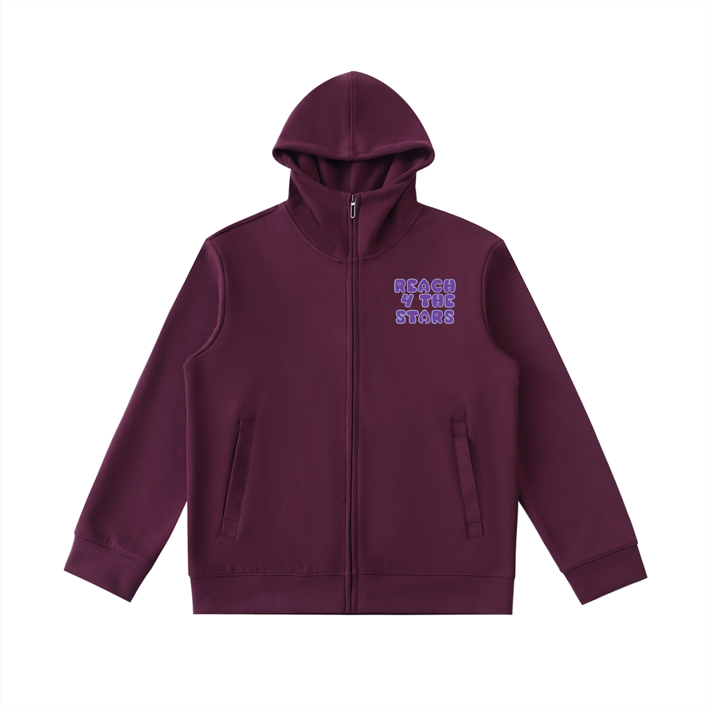 Reach4TheStars® Essential Heavyweight High Neck  Zip-Up Hoodie