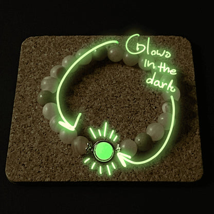 GITD Green Jade & Afghan Jade bracelet - Love Bijoux