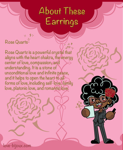 Golden Rose Earrings - Love Bijoux