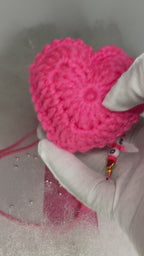 ♡ Crocheted Heart Keychains ♡ (Customizable)